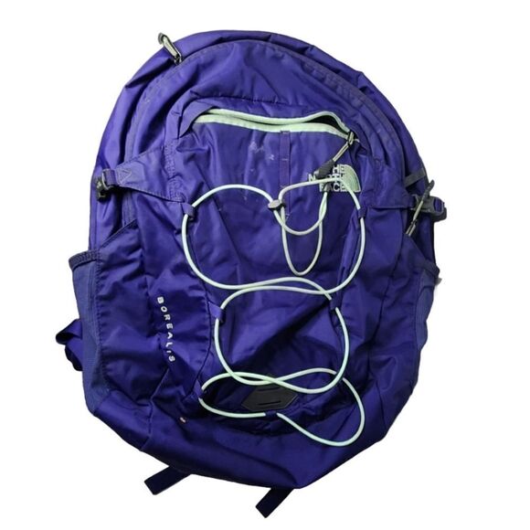 The North Face Borealis Backpack Book Bag Purple Flexvent Padded Straps - Picture 1 of 11